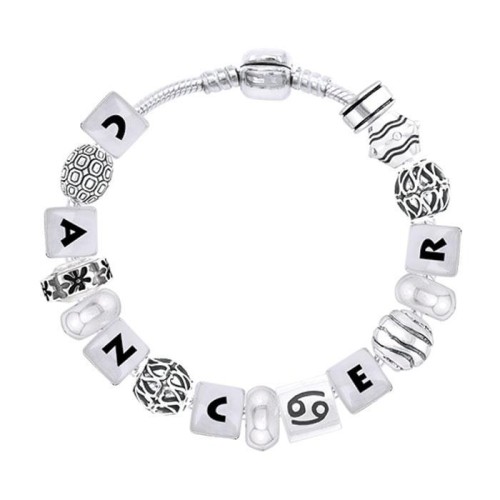 Cancer Astrology Bead Bracelet