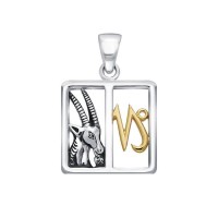 Capricorn Zodiac Symbol Pendant