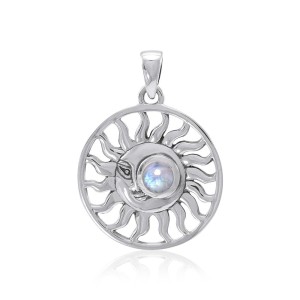 Celestial Beauty Rainbow Moonstone Pendant