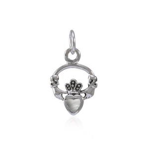 Celtic Claddagh Mother of Pearl Birthstone Charm