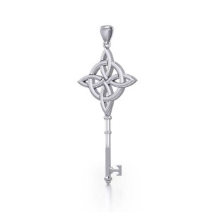 Celtic Four Point Knot Spiritual Enchantment Key Pendant