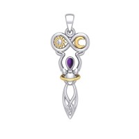 Celtic Goddess of Infinite Universe Pendant with Amethyst