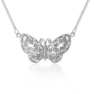 Celtic Knot Butterfly Necklace