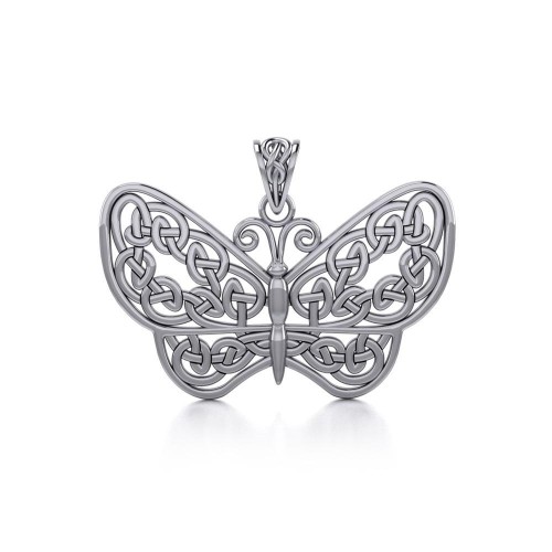 Celtic Knot Butterfly Pendant