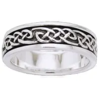 Celtic Knot Sterling Silver Fidget  Spinner Ring