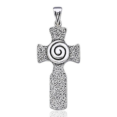 Celtic Cross Spiral Pendant