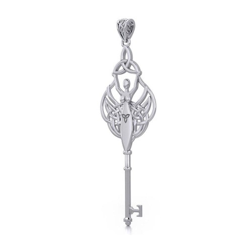 Celtic Trinity Goddess Spiritual Enchantment Key Pendant