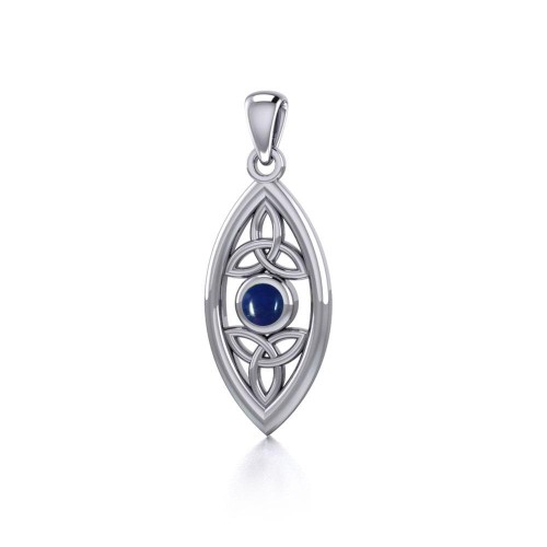 Celtic Triquetra Lapis Pendant