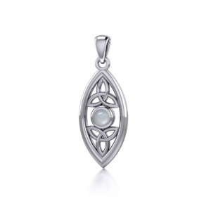 Celtic Triquetra Moonstone Pendant