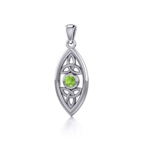 Celtic Triquetra Peridot Pendant