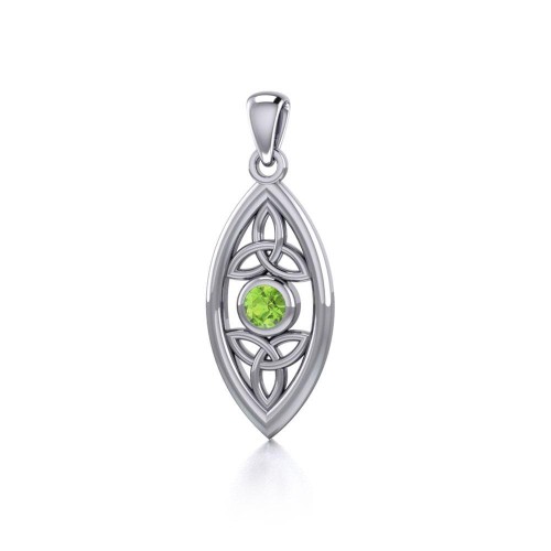 Celtic Triquetra Peridot Pendant