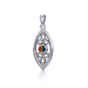 Celtic Triquetra Rainbow Pendant