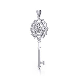 Celtic Triquetra Spiritual Enchantment Key Pendant