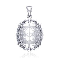 Chalice Well Natural Clear Quartz Pendant