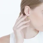 Chandra Moon Gemstone Gold Plated Earrings
