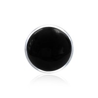 Circle Black Onyx Cabochon Pendant