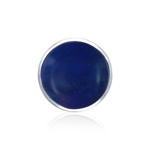 Circle Lapis Cabochon Pendant