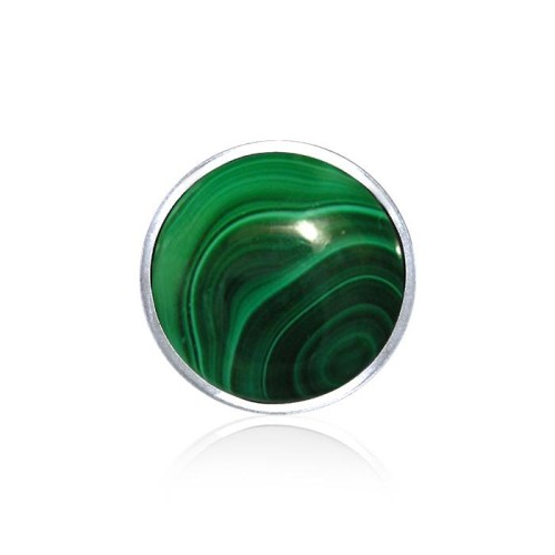 Circle Malachite Cabochon Pendant