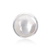 Circle Mother of Pearl Cabochon Pendant