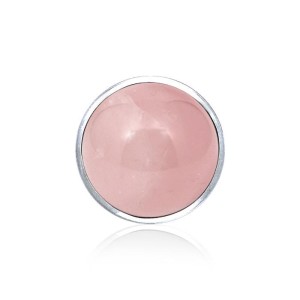Circle Pink Shell Cabochon Pendant