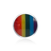 Circle Rainbow Cabochon Pendant