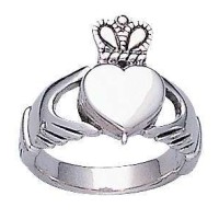 Celtic Claddagh Silver Poison Ring