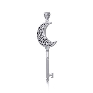 Crescent Moon Spiritual Enchantment Key Pendant