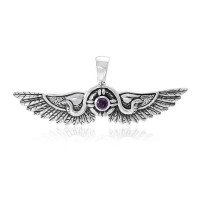 Egyptian Wings Pendant with Amethyst Gemstone