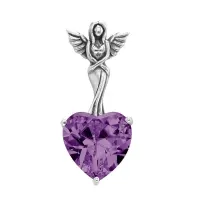 Elegance of the Earth Angel Pendant with Heart Shaped Amethyst