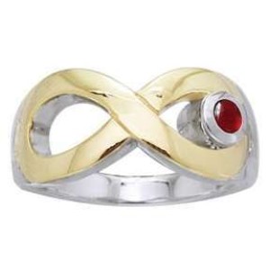 Eternity Silver and Gold Ring