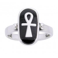 Ankh Sterling Silver Egyptian Ring