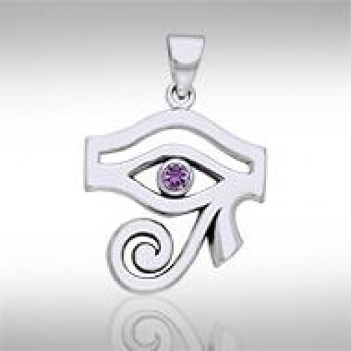 Eye of Horus Amethyst Gemstone Pendant