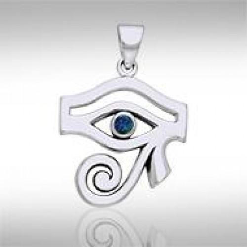Eye of Horus Azurite Gemstone Pendant
