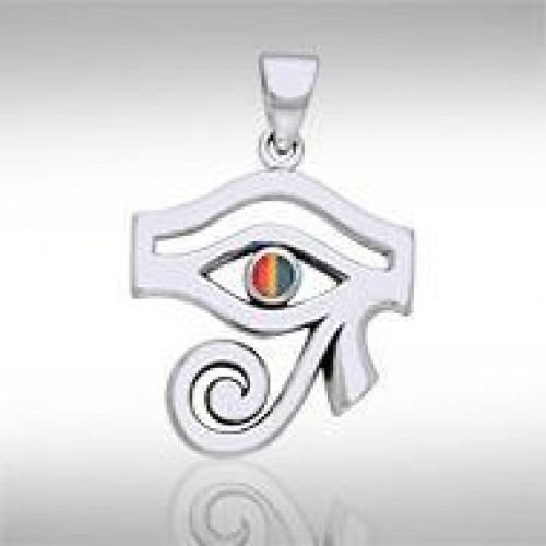 Eye of Horus Rainbow Gemstone Pendant