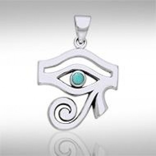 Eye of Horus Turquoise Gemstone Pendant