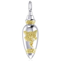Fairy Silver and Gold Bottle Pendant