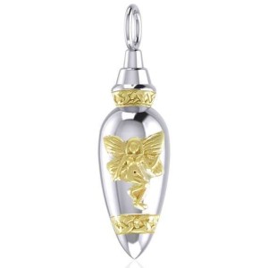 Fairy Silver and Gold Bottle Pendant