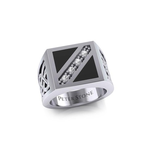 Flag Mens Signet Ring