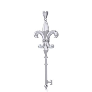 Fleur de lis Spiritual Enchantment Key Pendant