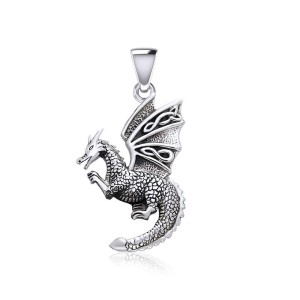 Flying Dragon with Celtic Wing Pendant