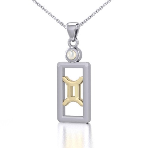 Gemini Pendant with Mother of Pearl Jewelry Set