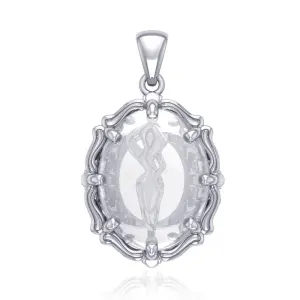Goddess of Passion Natural Clear Quartz Pendant