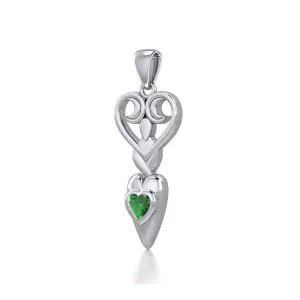 Goddess with Emerald Heart Pendant