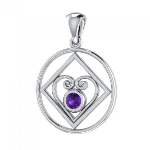 Heart of Power Amethyst Pendant