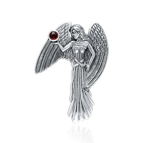 In the Eyes of an Angel Pendant with Garnet
