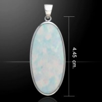 Large Oval Opal Cabochon Pendant