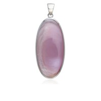 Large Oval Pink Shell Cabochon Pendant
