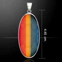 Large Oval Rainbow Cabochon Pendant