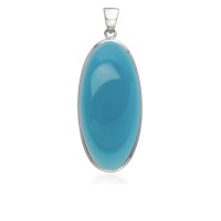 Large Oval Turquoise Cabochon Pendant