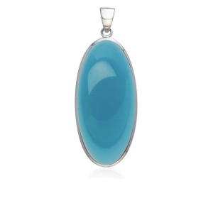 Large Oval Turquoise Cabochon Pendant